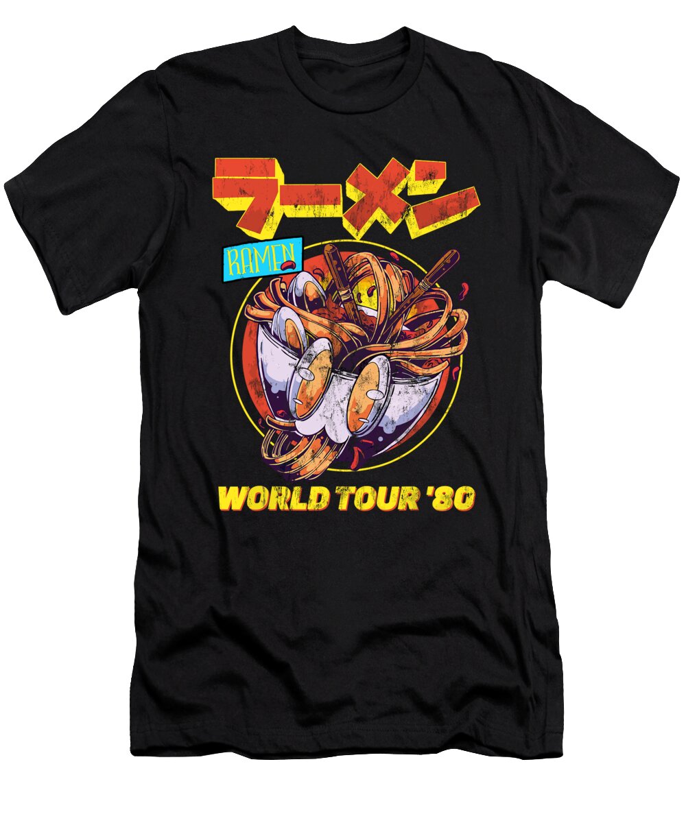 Ramen Tour 80 Japanese Food Rock 80s Retro Band 1 T-Shirt