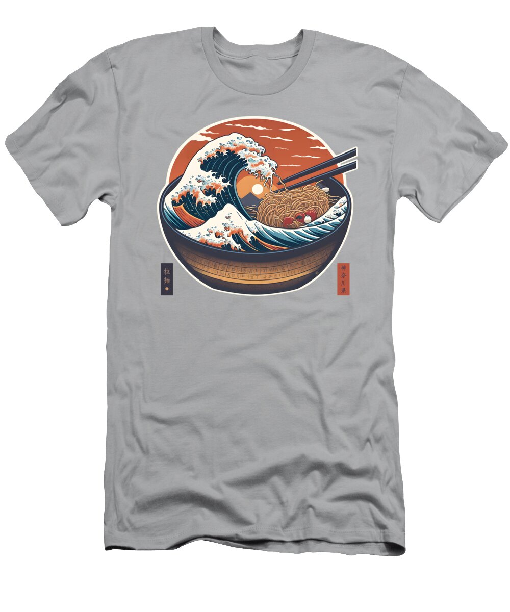 Ramen Wave Off the Great Kanagawa Maltiben Patel T-Shirt