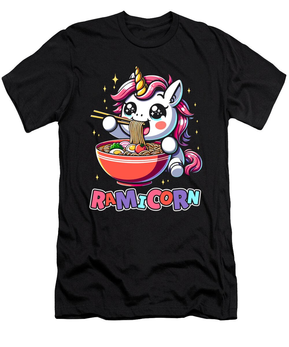 Ramicorn Ramen Asian Food Noodles Unicorn Crazy Squirrel T-Shirt