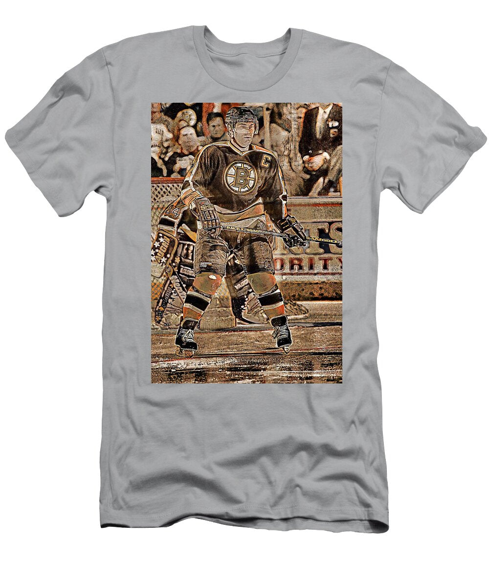 Ray Bourque Boston Bruins Illustration 2 Iconic Sports Gallery T-Shirt