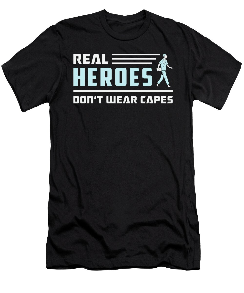 Real Heroes Paramedic Ambulance Ems Emt Funny Tshirtconcepts Marvin Poppe T-Shirt