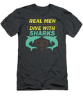 Real Men Dive with Sharks Scuba Diving for Boys Men Frogman Diver Buddy Crazy Squirrel T-Shirt