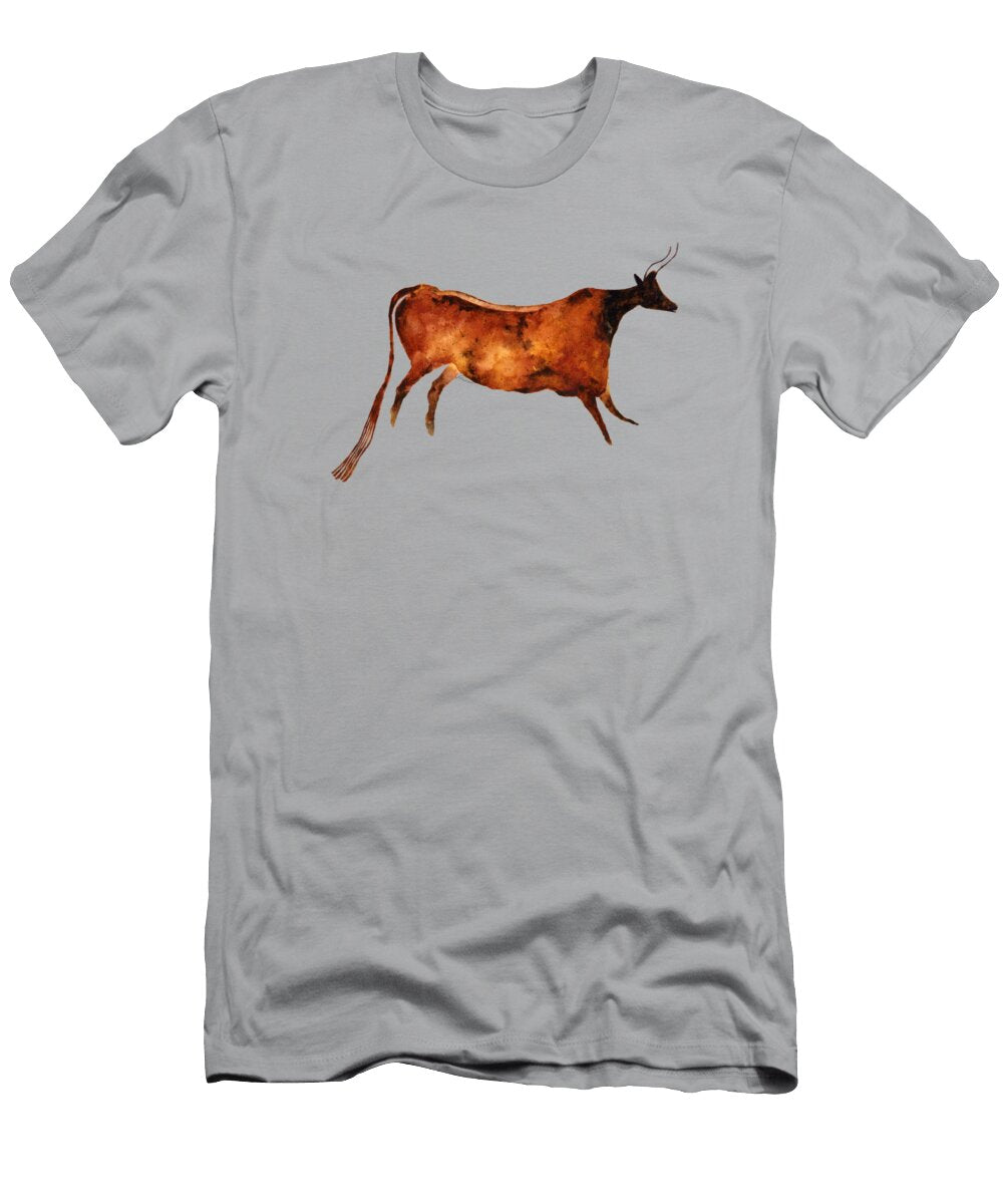 Red Cow in Beige Hailey E Herrera T-Shirt