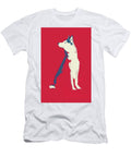 Red Line Stylized Husky Dog 1 Dog Art Museum T-Shirt