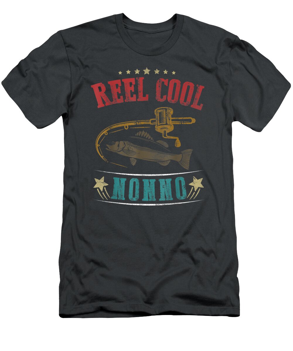 Reel Cool Nonno Fish Fishing Fathers Day Oreon Ola T-Shirt