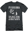 Reel in the Laughs Fishing Mens Joy Beyond Beer Wine Fishing Humor T-Shirt