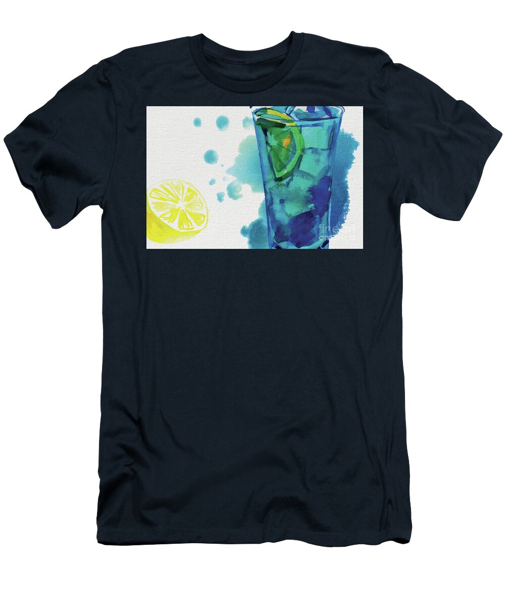 Refreshing Blue Lagoon Shooter I Skyline Art T-Shirt