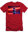 Refreshing Fruit Beverage in Bottle Under Neon Lights Talha Khan T-Shirt