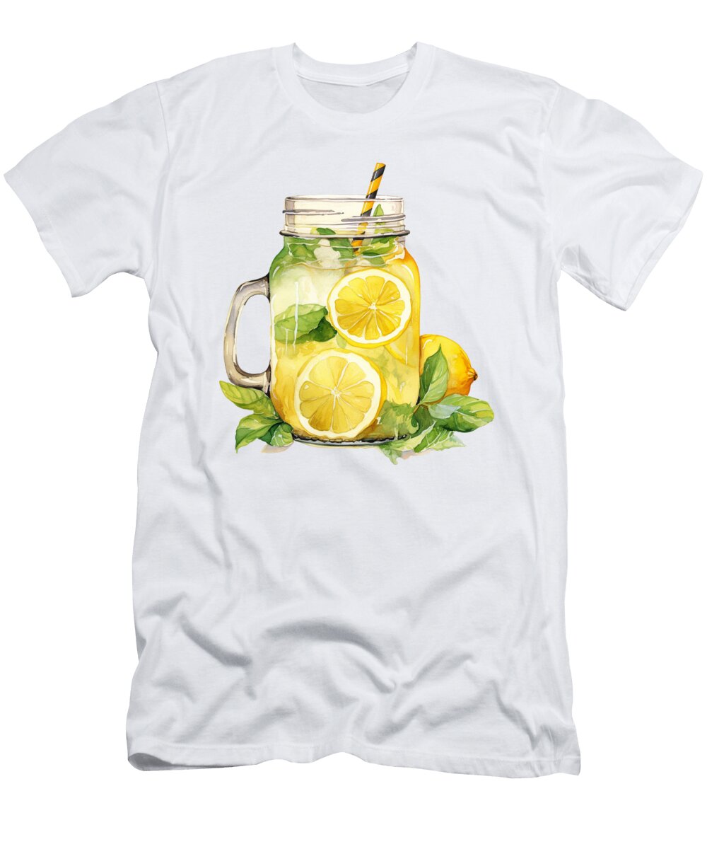 Refreshing Lemonade in Glass Jar Shawn Goth T-Shirt