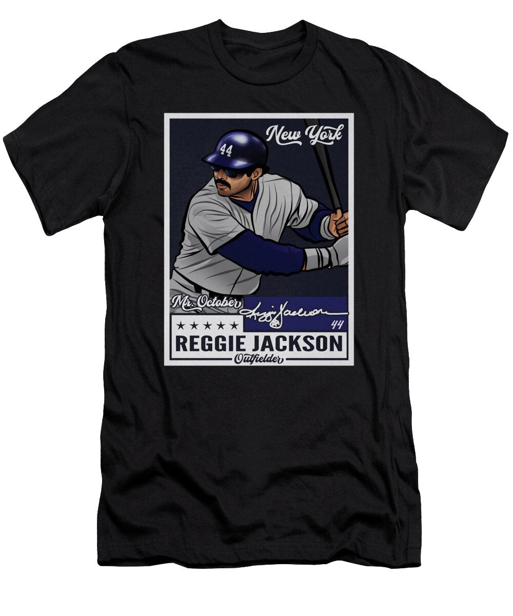Reggie Jackson New York Y Throwback Card Ihsan Sirin T-Shirt