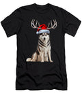 Reindeer Santa Hat Holiday Husky Christmas Zyneu Gangd T-Shirt