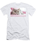 Relaxed Cat Lounging on Pink Couch Beautiful Things T-Shirt