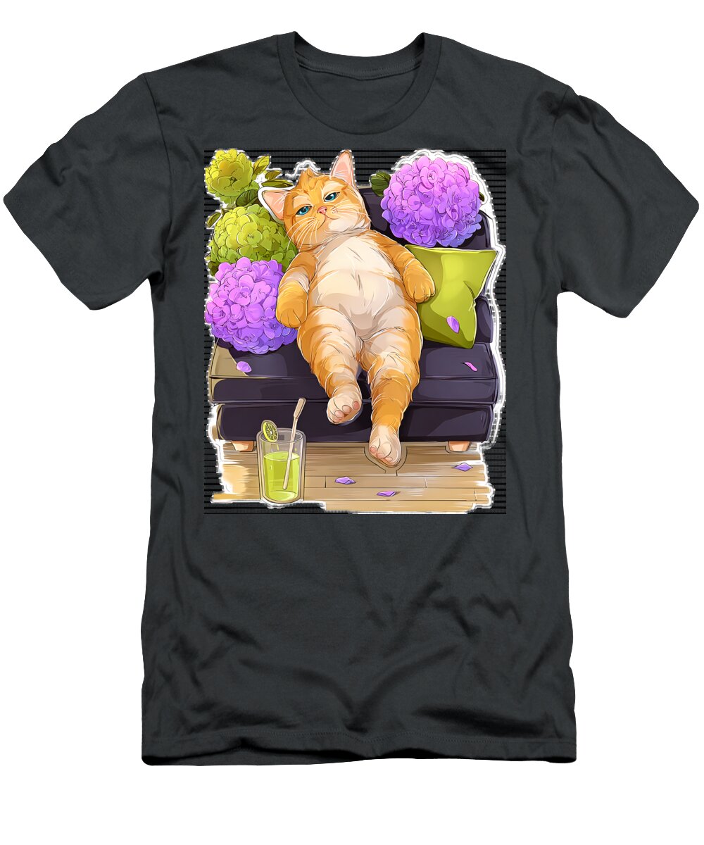 Relaxing Cat on Couch Grafititee S T-Shirt