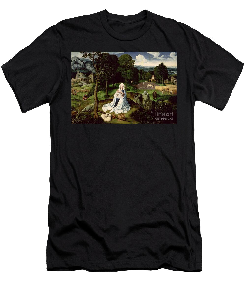 Rest on the Flight Into Egypt Joachim Patenier or Patinir T-Shirt