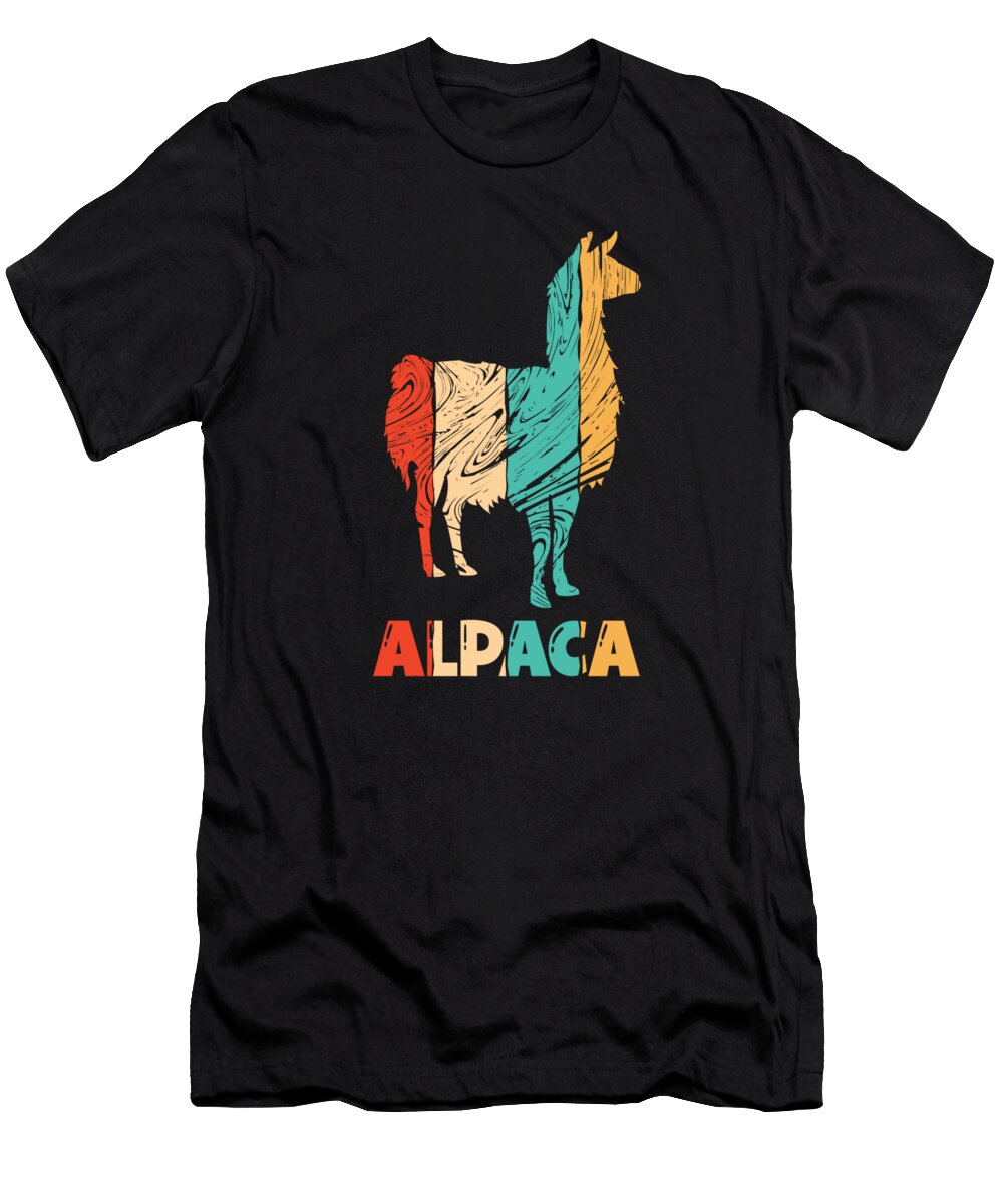 Retro Alpaca Guanaco Llama Vicuna Breeder Alpaca Graphics Lab T-Shirt