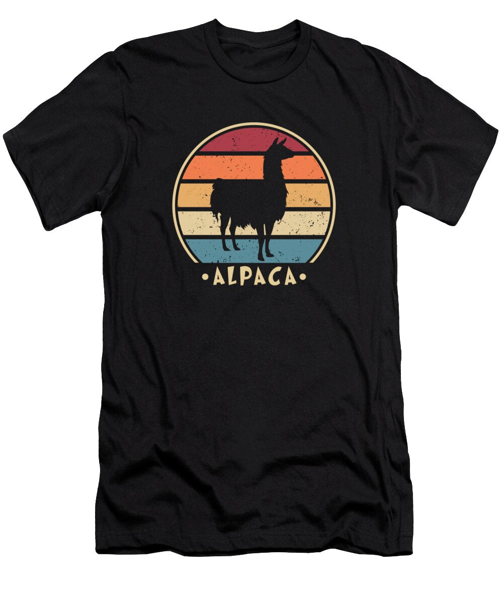 Retro Alpaca Vicuna Guanaco Llama Breeder Alpaca Graphics Lab T-Shirt