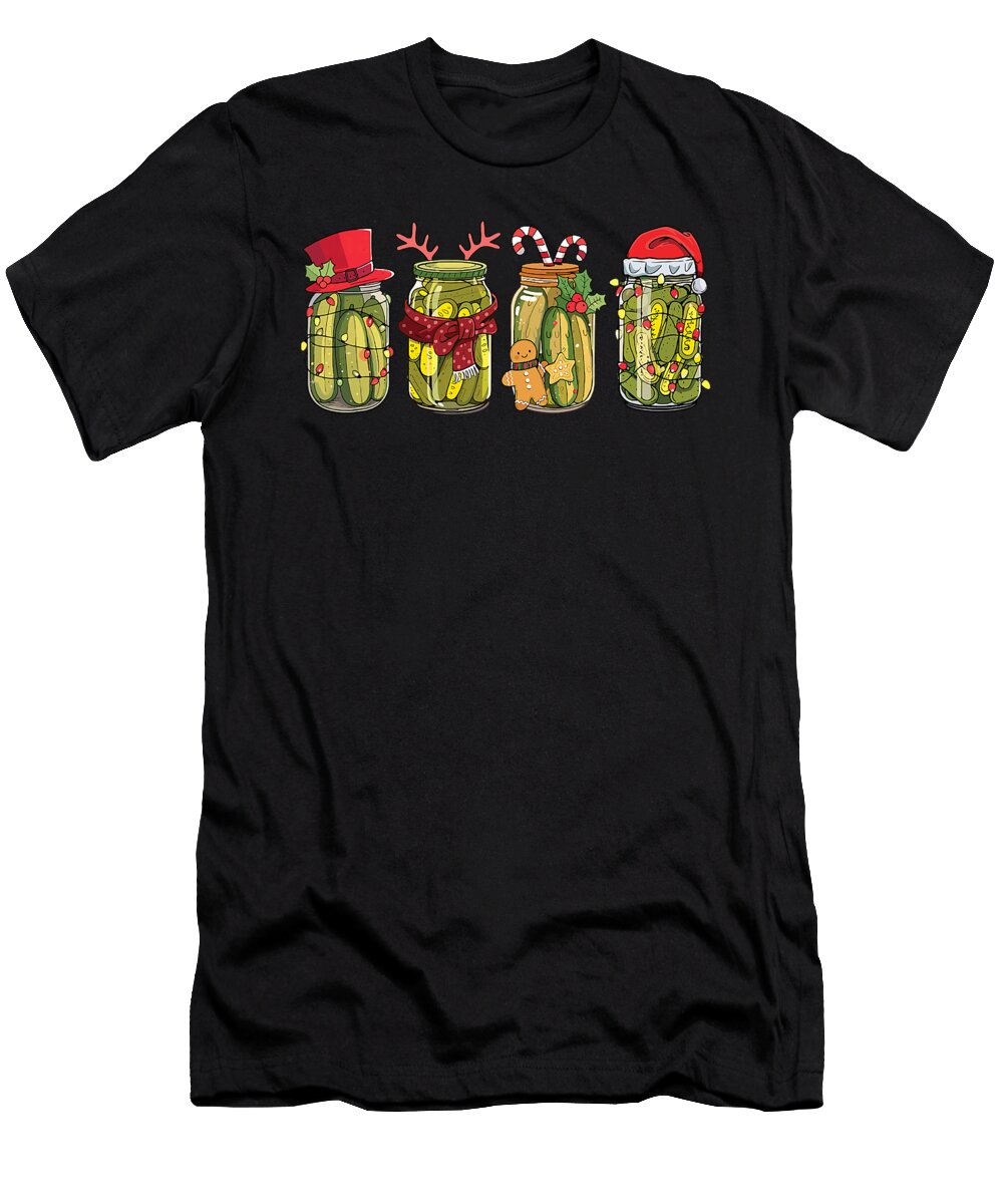 Retro Canned Pickles Christmas Pickle Cucumber Natalie Lidford T-Shirt