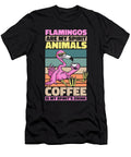 Retro Coffee Roasting Barista Cafe Vintage Coffee Flamingo Crazy Squirrel T-Shirt
