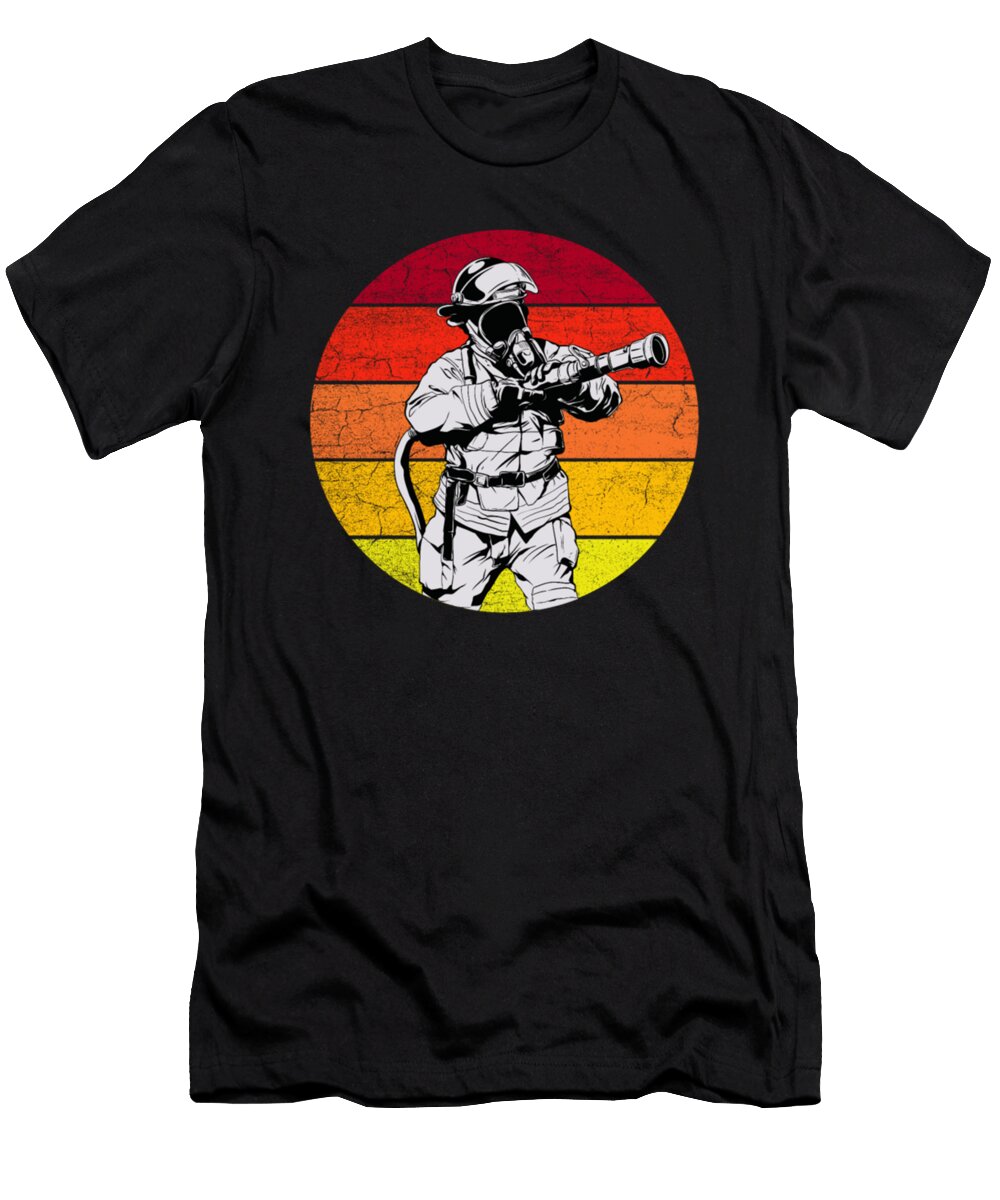 Retro Firefighter First Responders Emergency 911 2 Tinh Tran Le Thanh T-Shirt