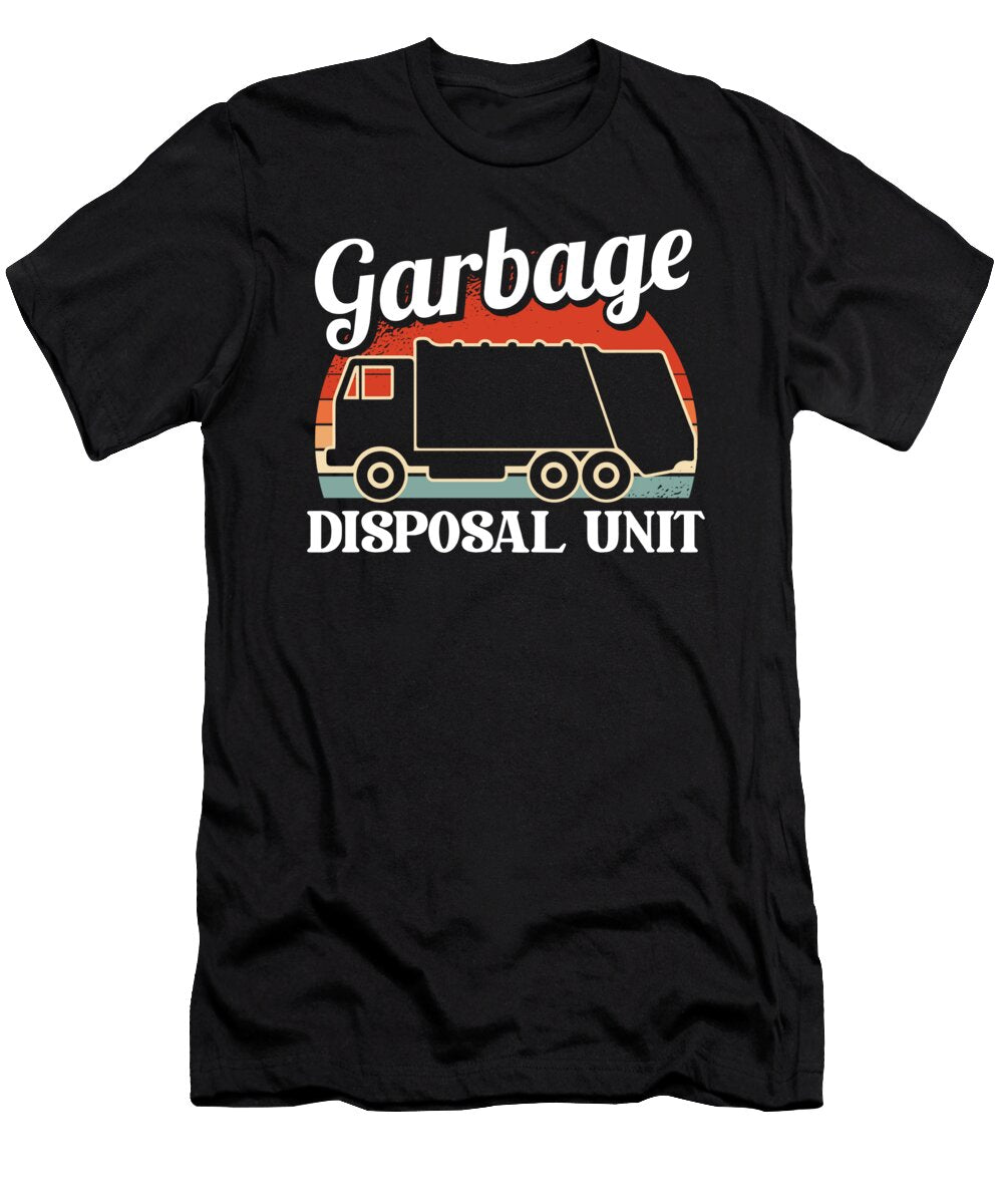 Retro Funny Garbage Disposal Unit Driver Garbage Truck Crazy Squirrel T-Shirt