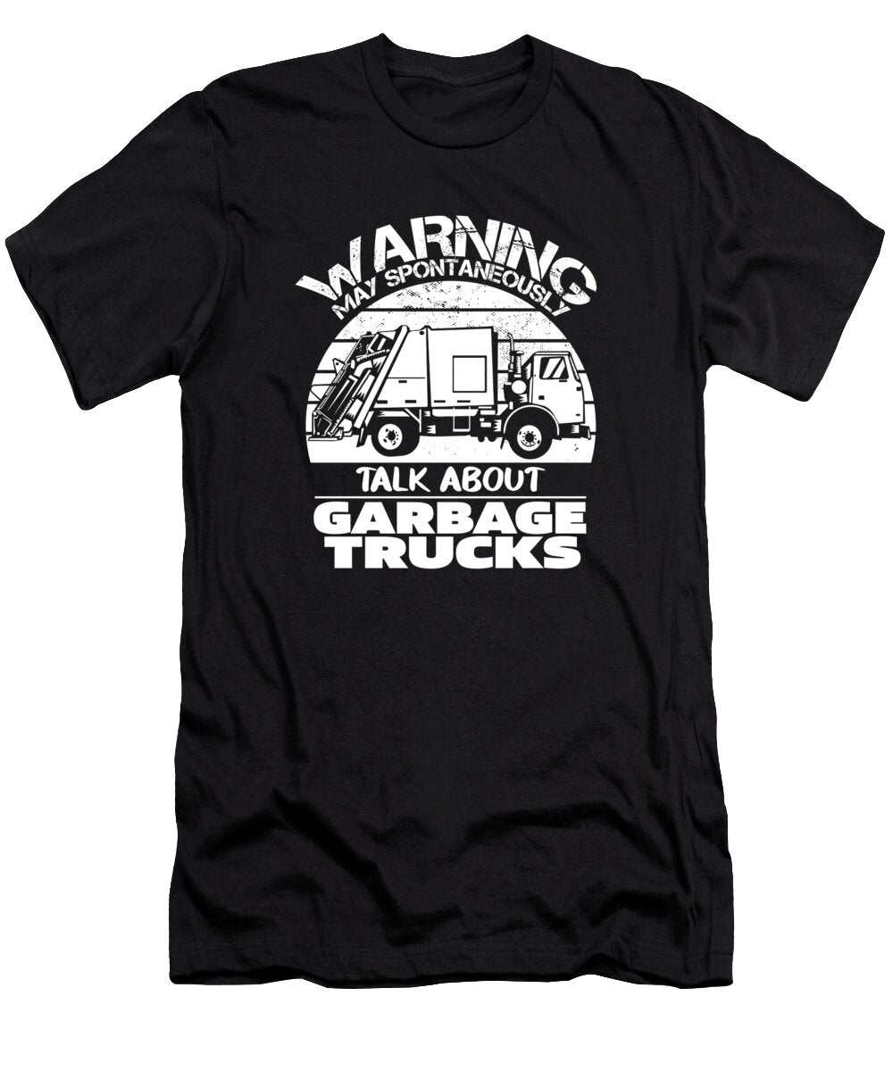 Retro Funny Truck Driver Trucking Rig Vintage Garbage Truck Crazy Squirrel T-Shirt