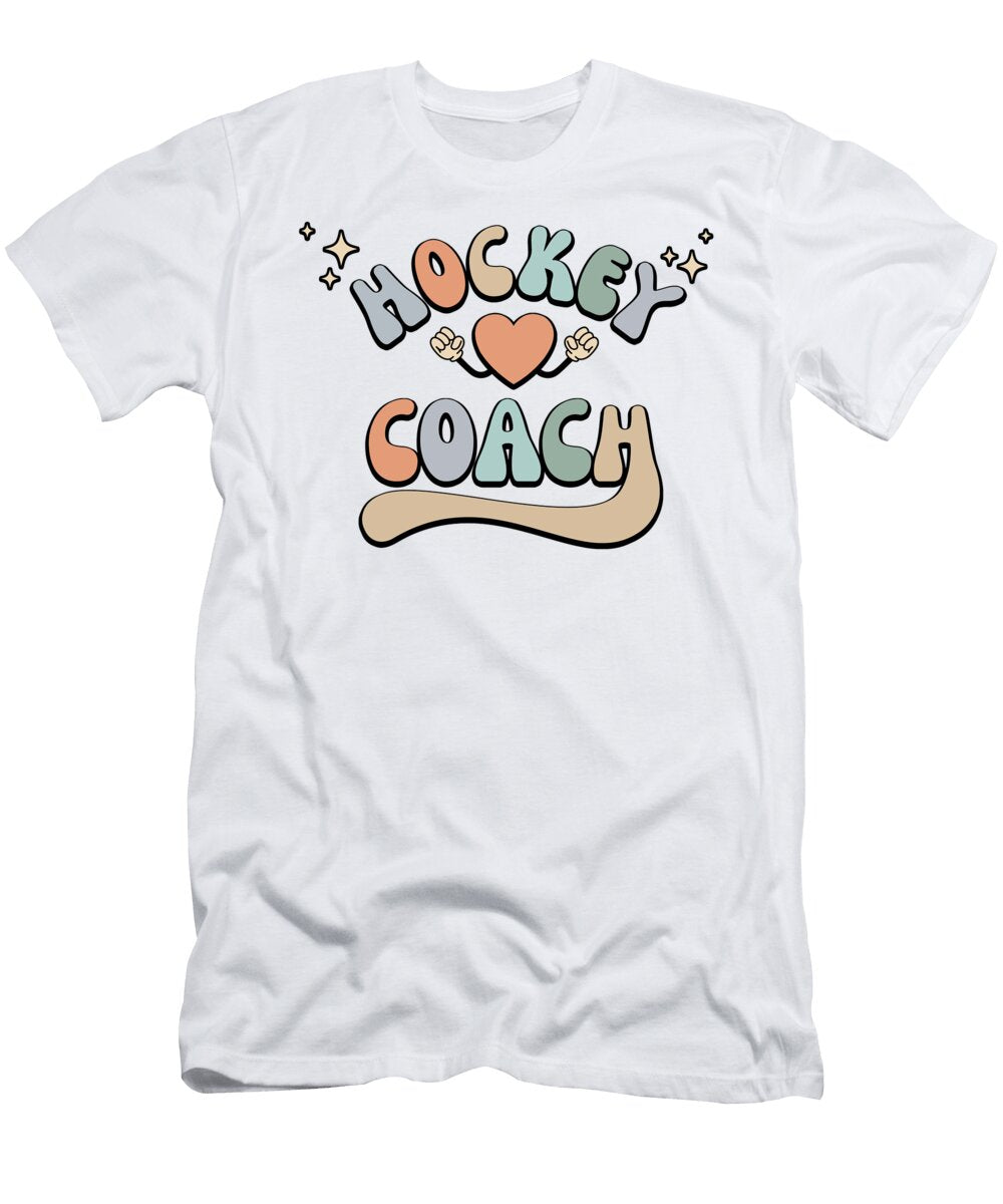 Retro Hockey Coach Vintage 70s Style Deon Du Plessis Art T-Shirt