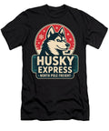 Retro Husky Christmas North Pole Sled Team Zyneu Gangd T-Shirt