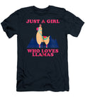 Retro Just a Girl Who Loves Llamas Llama Alpaca Lover Mohamw Alina T-Shirt