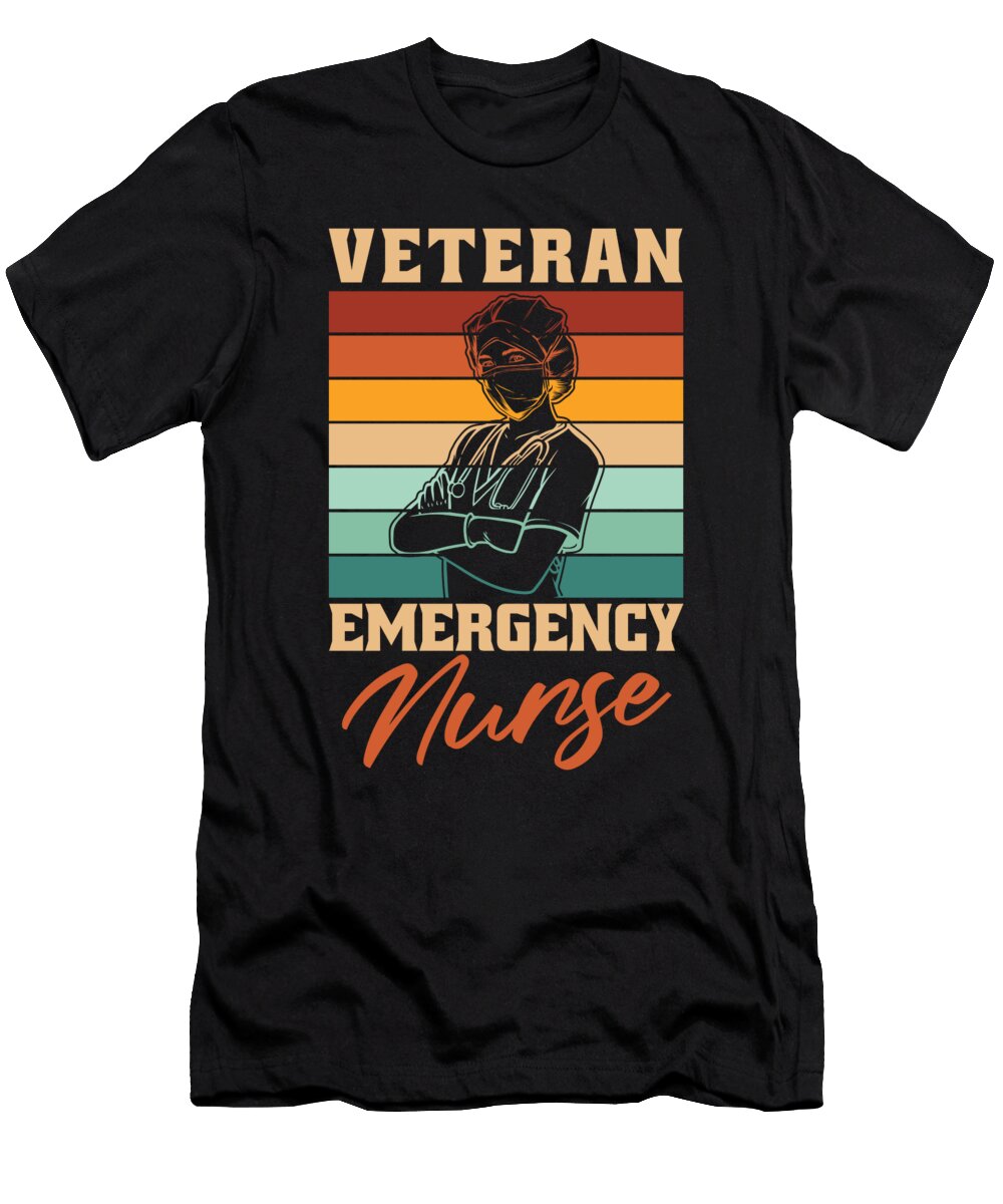 Retro Nursing Caretaker Hospital Vintage Emergency Nurse Crazy Squirrel T-Shirt