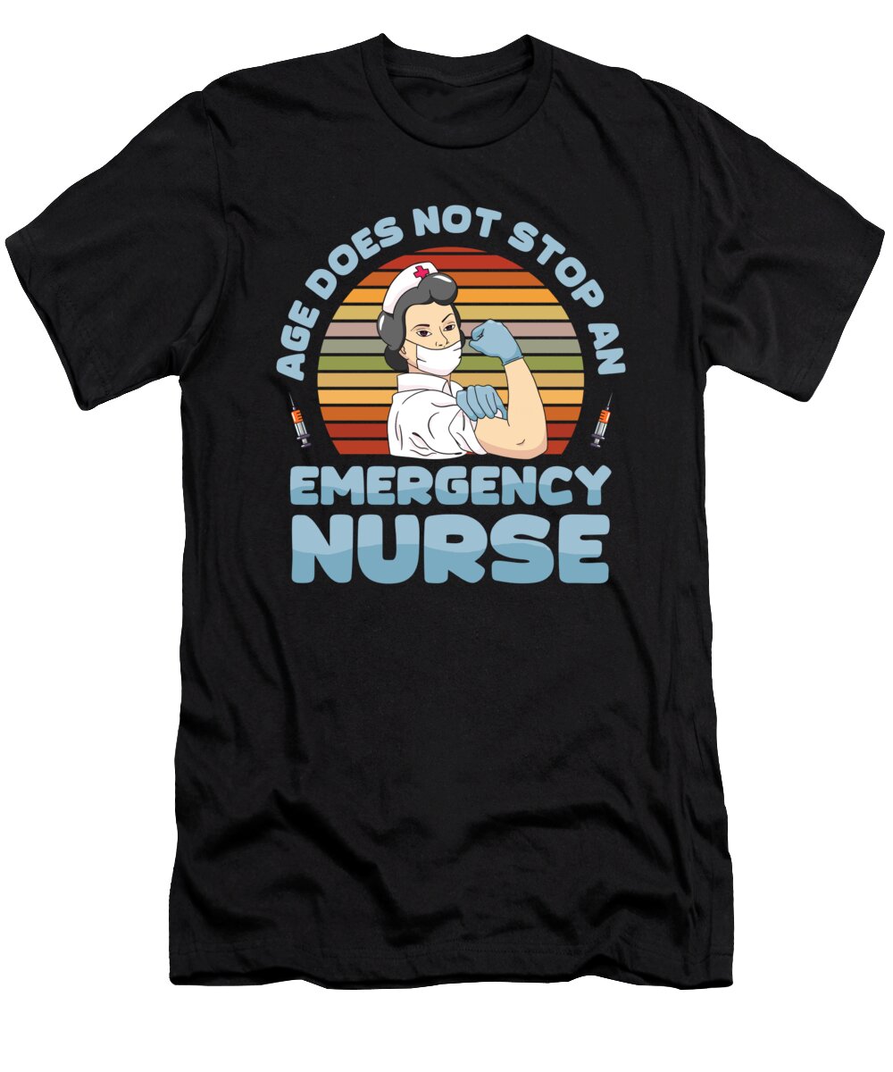 Retro Nursing Cool Hospital Vintage Emergency Nurse Crazy Squirrel T-Shirt