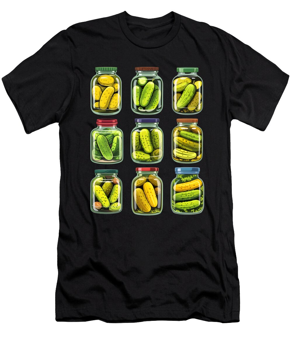 Retro Pickle Jars Fun Canning Food Preservation Orgence Matungwa T-Shirt