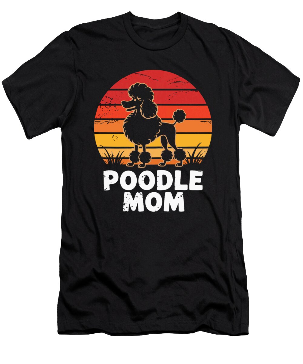 Retro Sunset Poodle Mom Sophie Eleanor T-Shirt
