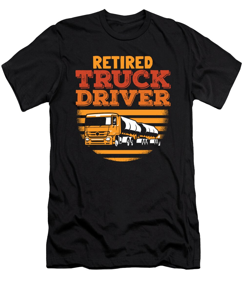 Retro Truck Driver Retired Vintage Water Truck Driver Crazy Squirrel T-Shirt