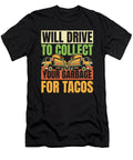 Retro Truck Driver Tacos Trucker Rig Vintage Garbage Truck Crazy Squirrel T-Shirt