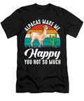 Retro Vintage Alpaca Makes More Happy Funny Llama Lover Grover Mcclure T-Shirt