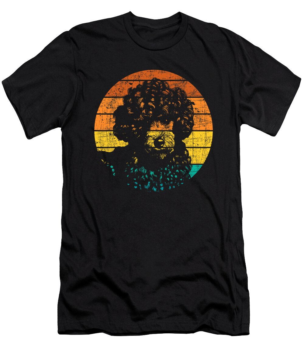 Retro Vintage Poodle Canine Pet Lover Dog Natalie Lidford T-Shirt