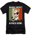 Retro Vintage Style Llama Wanna Smoke Alpaca Bowl Weed Grover Mcclure T-Shirt