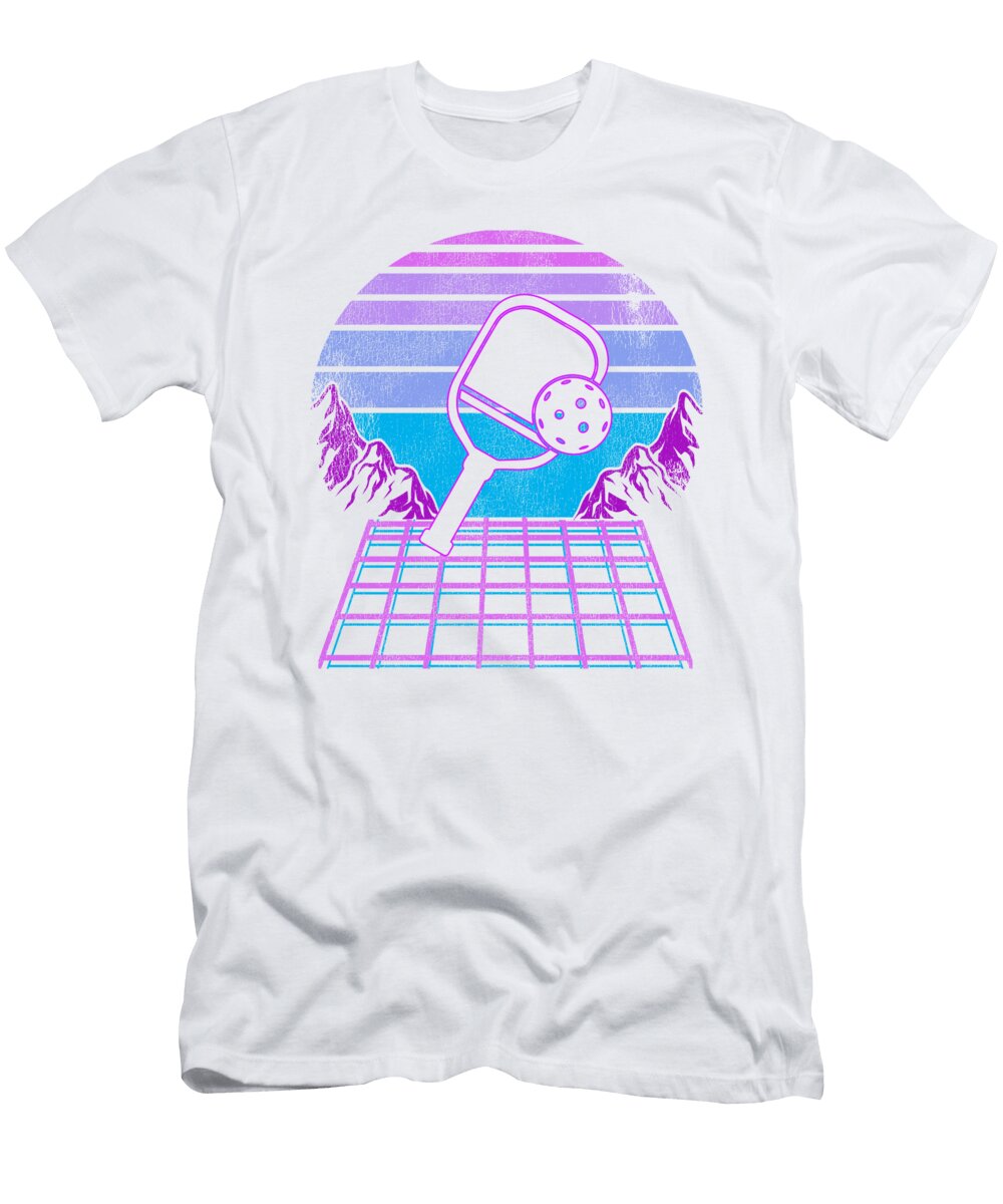 Retrowave Pickleball Paddle Vintage Pickle Ball Lisa Stronzi T-Shirt