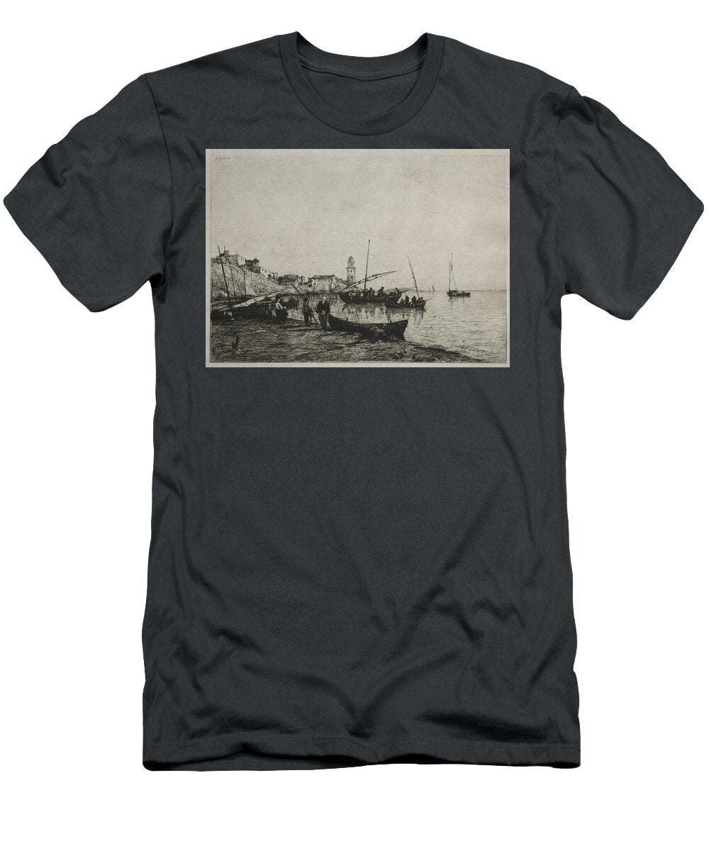 Return of the Fishing Boats At Collioure Near the Spanish Border 1878 Adolphe Appian Motionage Designs T-Shirt