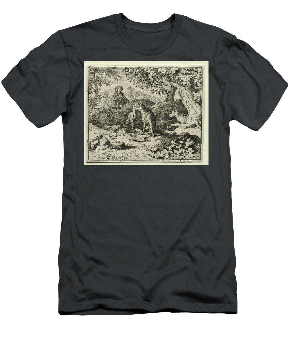 Reynard the Fox Badger Comes to Warn Reynard 1650 75 Allart Van Everdingen Motionage Designs T-Shirt