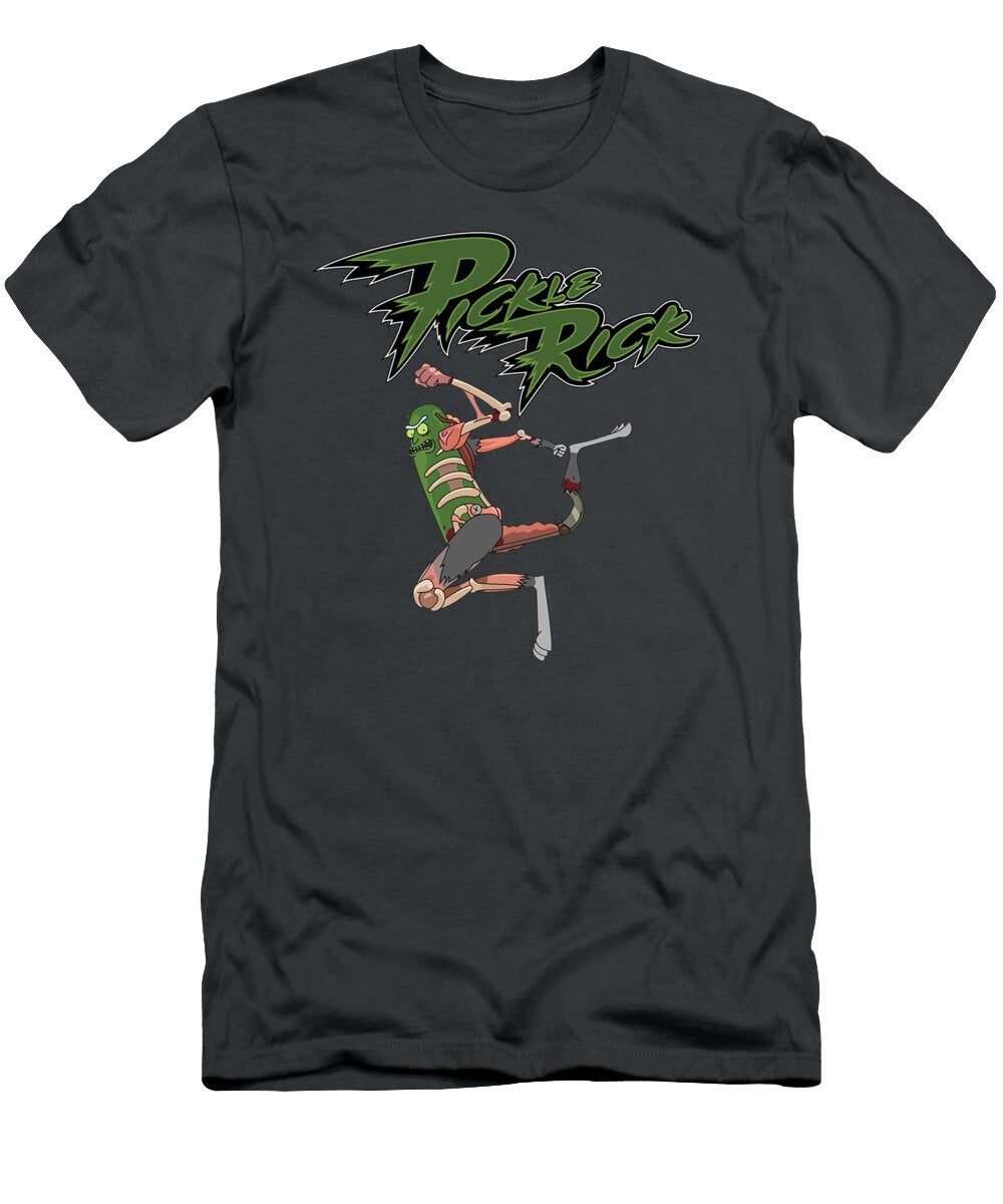 Rick and Morty Jumping Pickle Rick Carter Briar T-Shirt