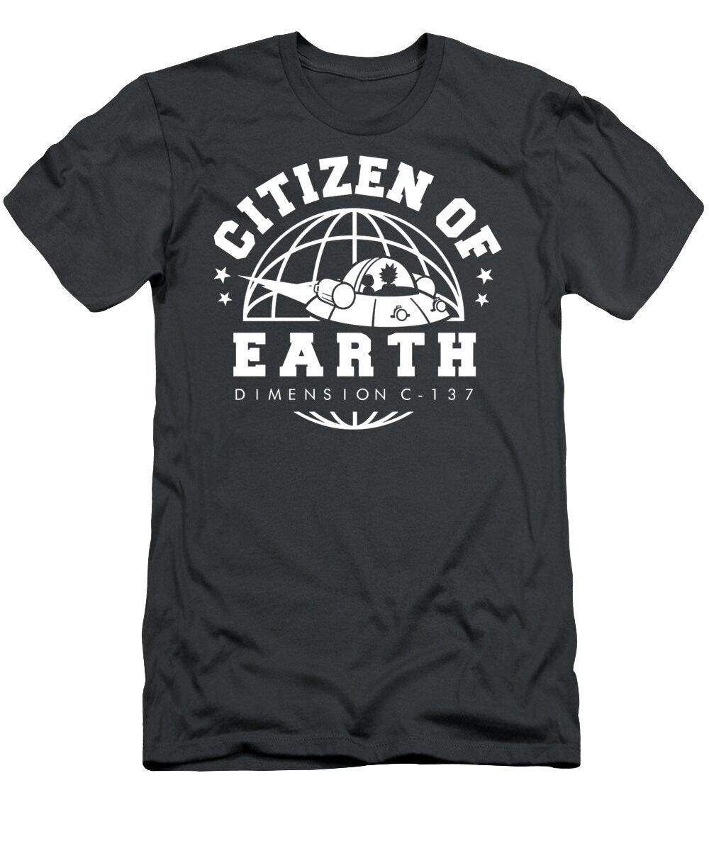 Rick and Morty Sci Fi Earth Dimension C137 White Max Thompson T-Shirt