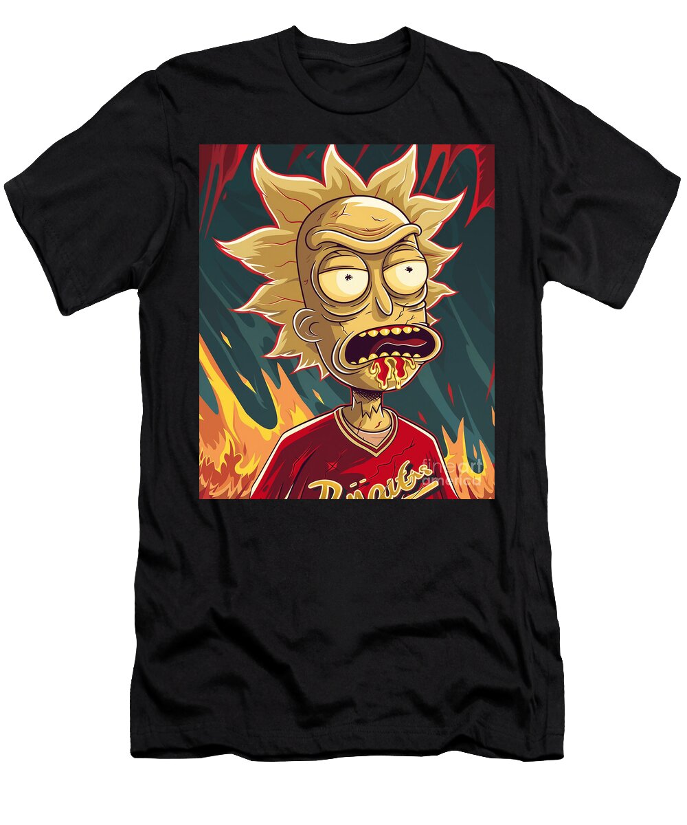 Rick and Morty Vs Atlanta Braves Sci Fimatch Mizorey T-Shirt