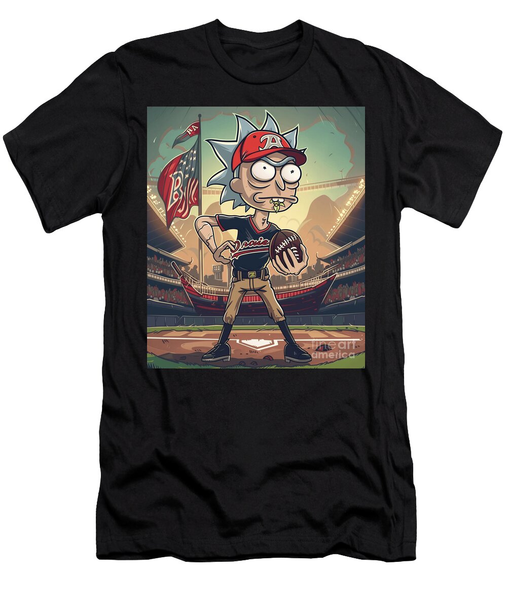 Rick and Morty Vs Atlanta Braves Space Bat Strikes Mizorey T-Shirt