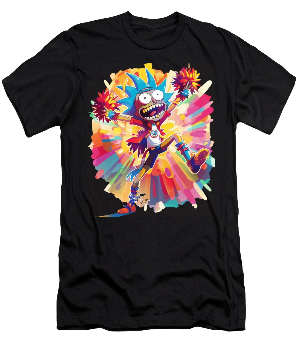 Rick and Morty Vs Cleveland Indians Cleveland Cartoon Confrontation Robertz Schuler T-Shirt