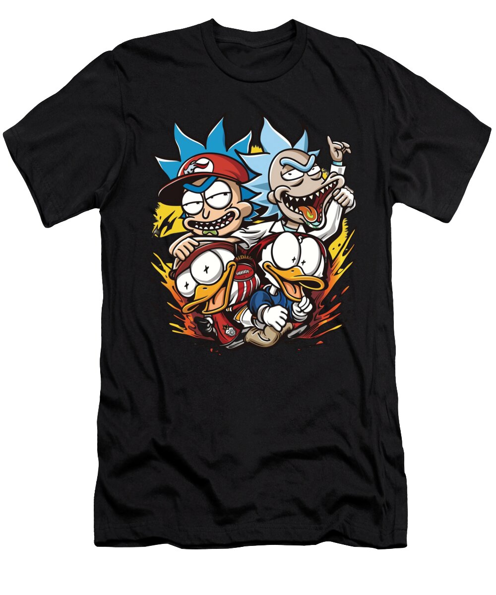 Rick and Morty Vs Cleveland Indians Get Schwifty Slugging Robertz Schuler T-Shirt