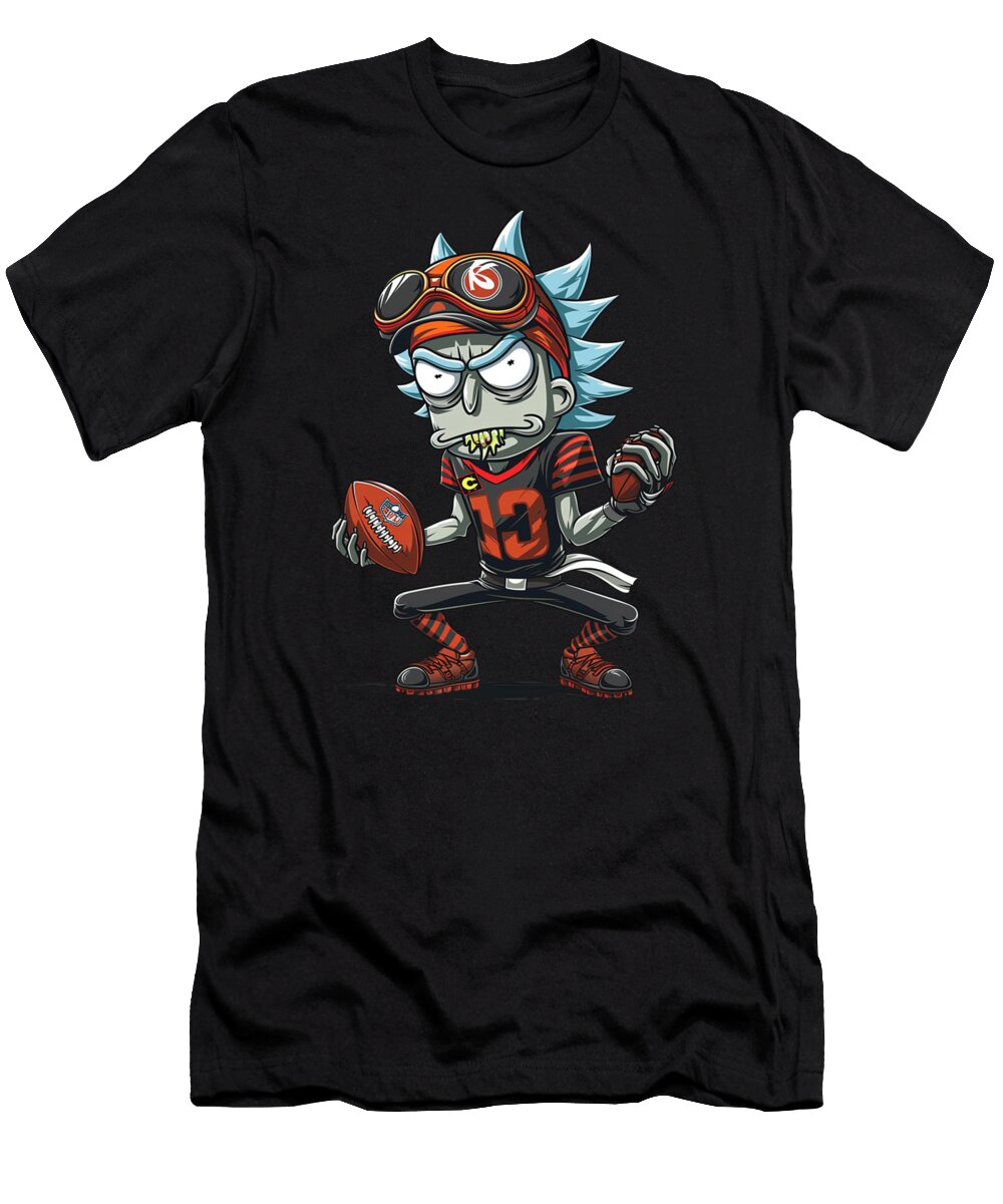 Rick and Morty Vs Cleveland Indians King Jellybean Jump Robertz Schuler T-Shirt
