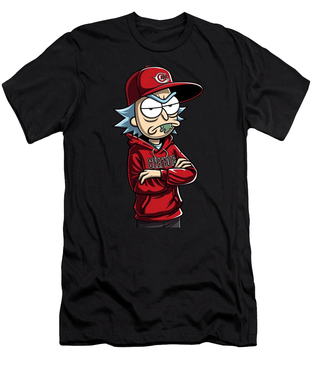 Rick and Morty Vs Cleveland Indians Morty Match Merits Robertz Schuler T-Shirt
