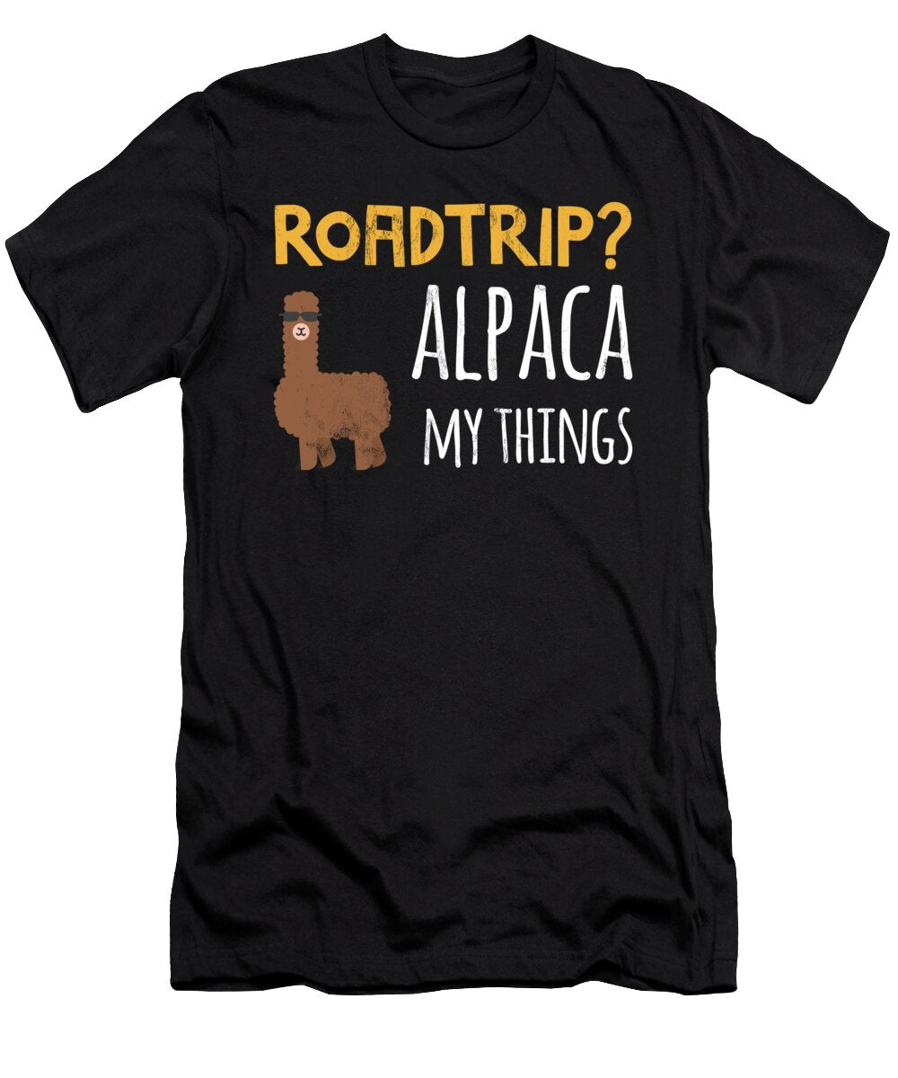 Roadtrip Alpaca My Things Family Trip Noirty Designs T-Shirt