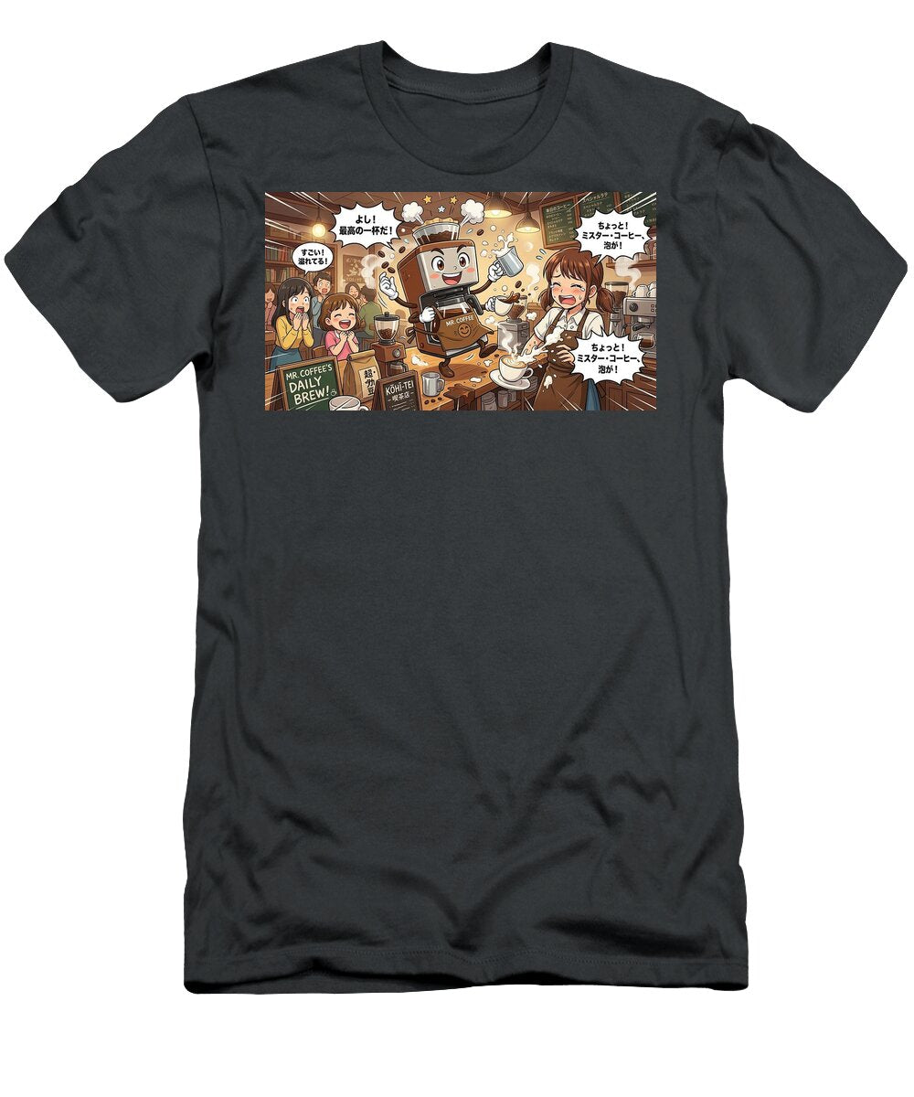 Robot Barista Chaos in Cafe Joshua Roedl T-Shirt